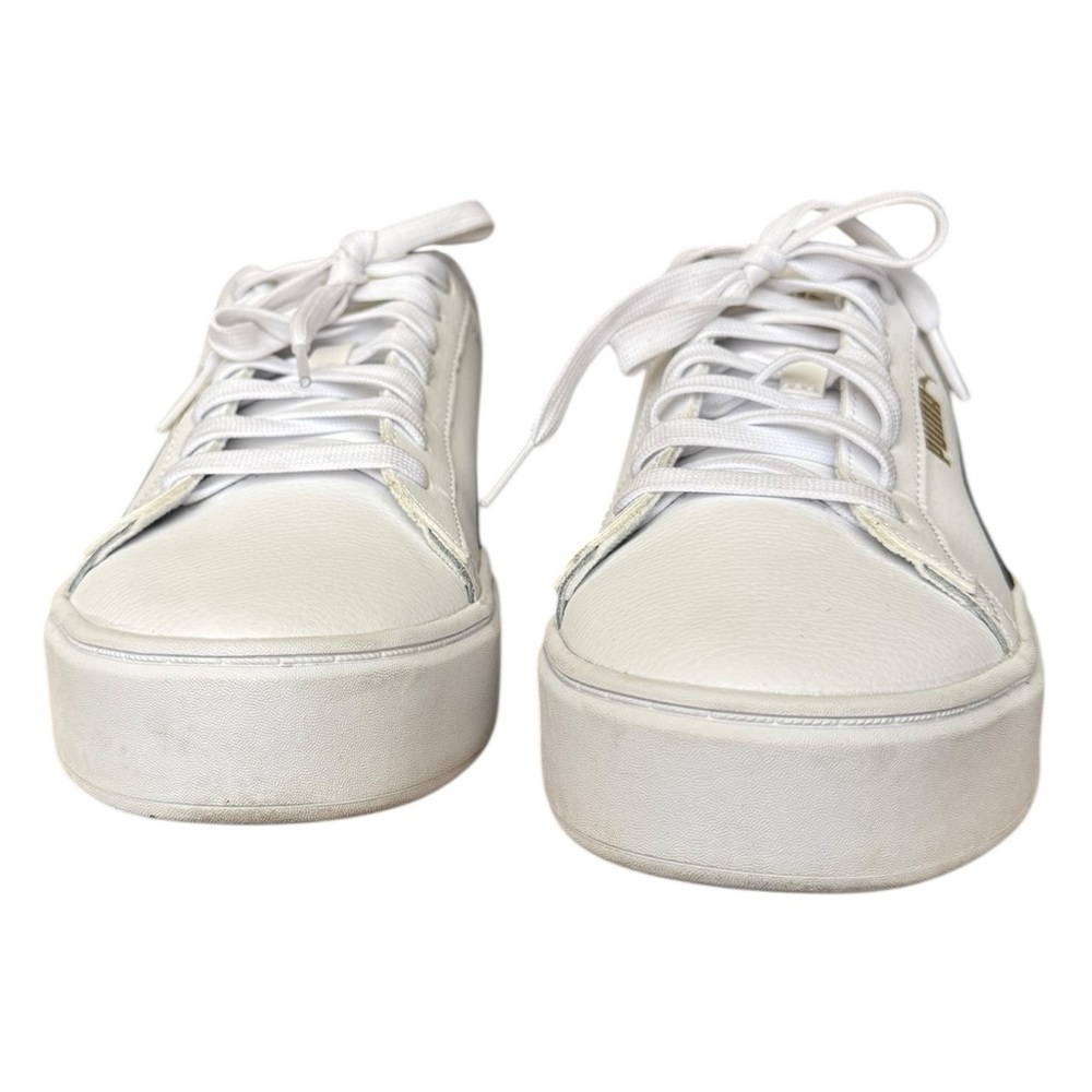 Puma Smash V3 Platform Sneaker Two Tone White & Black Women’s Size 8.5 - Picture 6 of 9